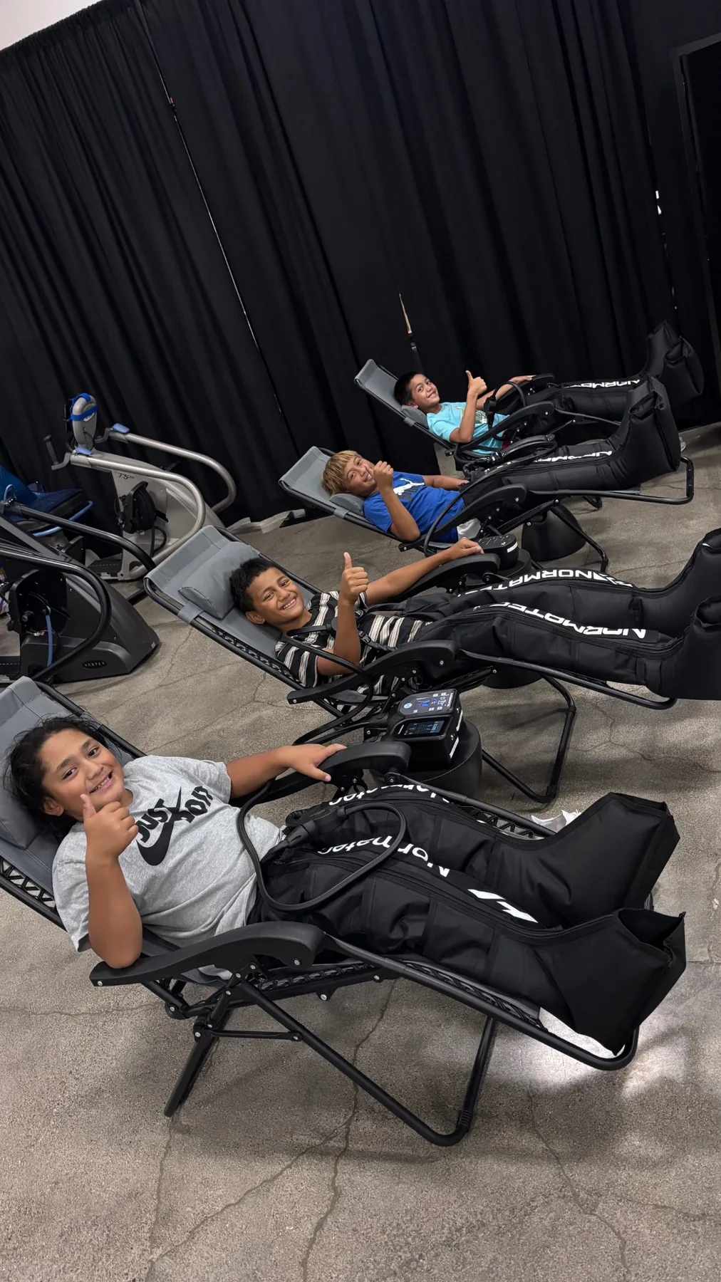 Students learning about athletic recovery